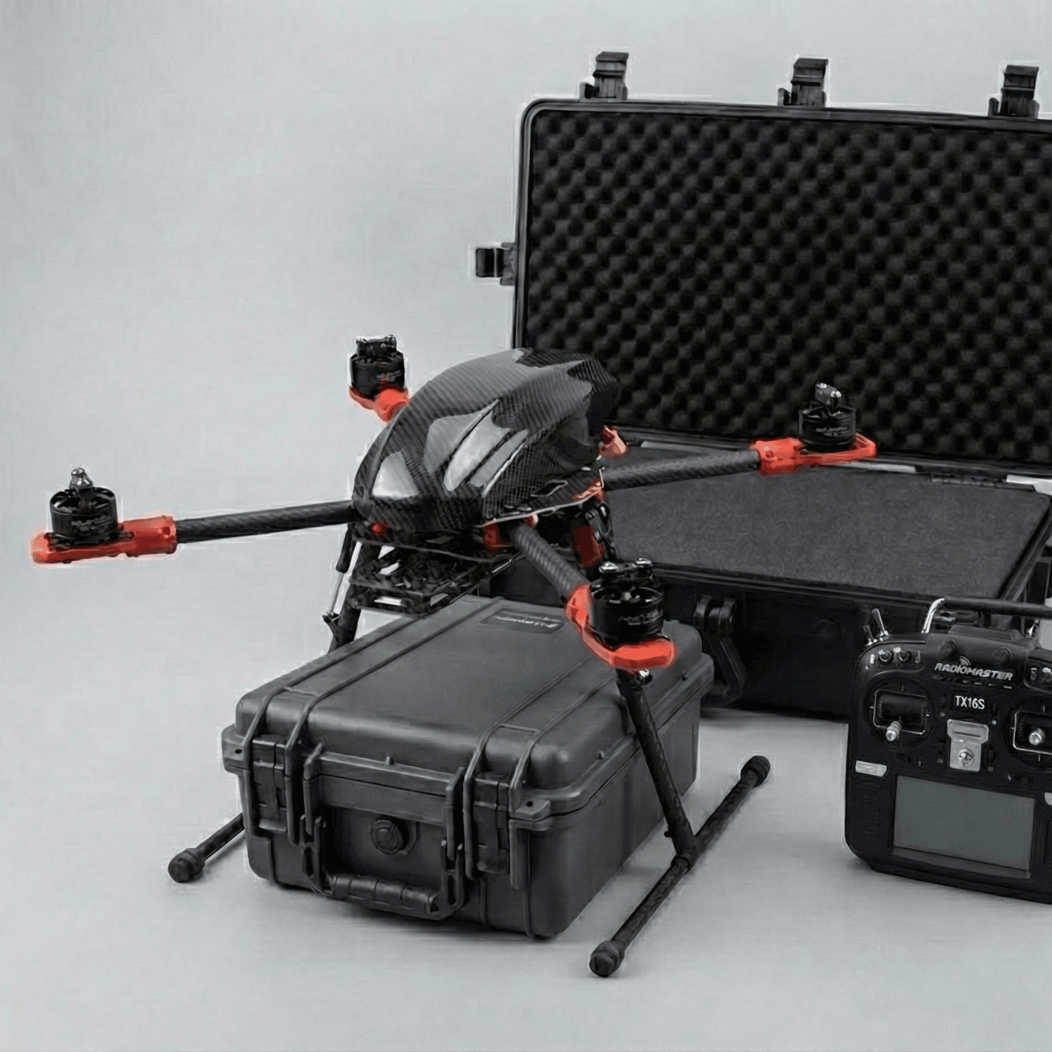 Logistics drone with protective case